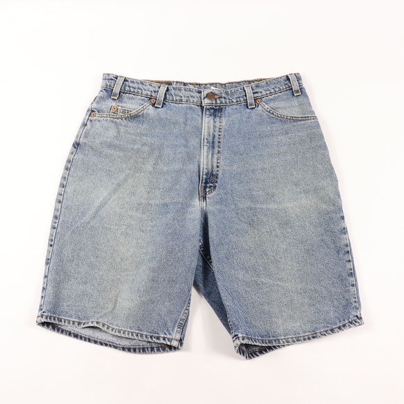 mens loose fit denim shorts